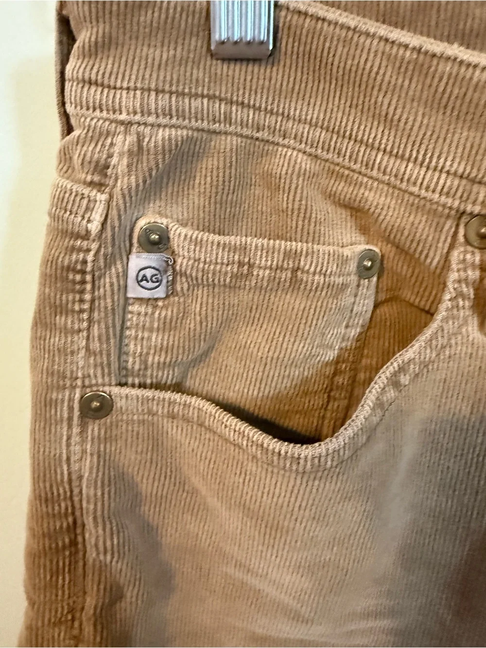 Ag Adriano Goldschmied Men's Corduroy Pants in Tan
